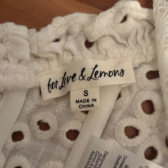 For Love And Lemons White Eyelet Lace Bustier - Picture 3 of 5